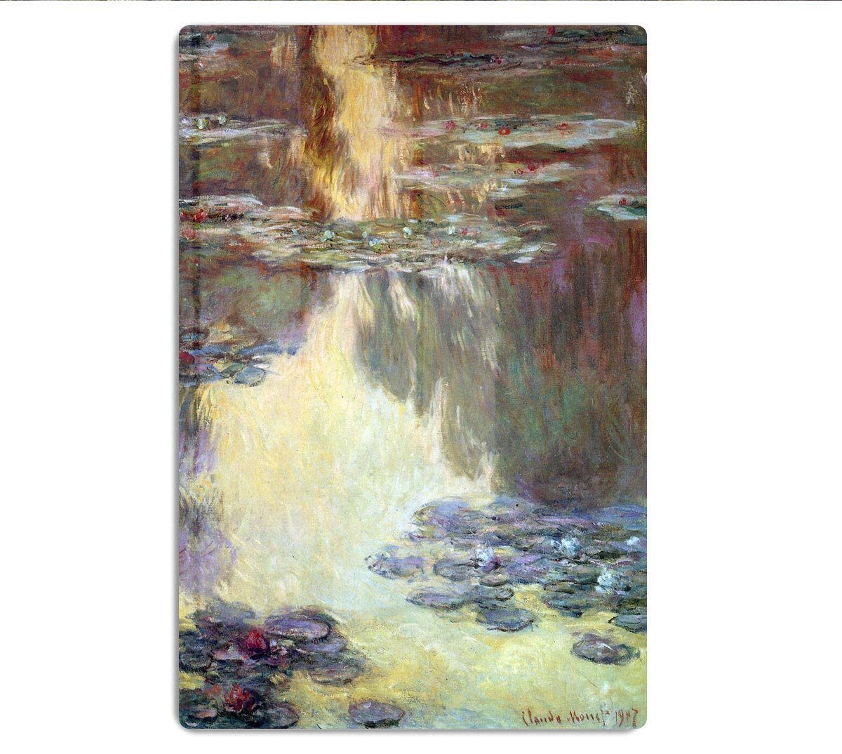 Water lilies water landscape 6 by Monet HD Metal Print