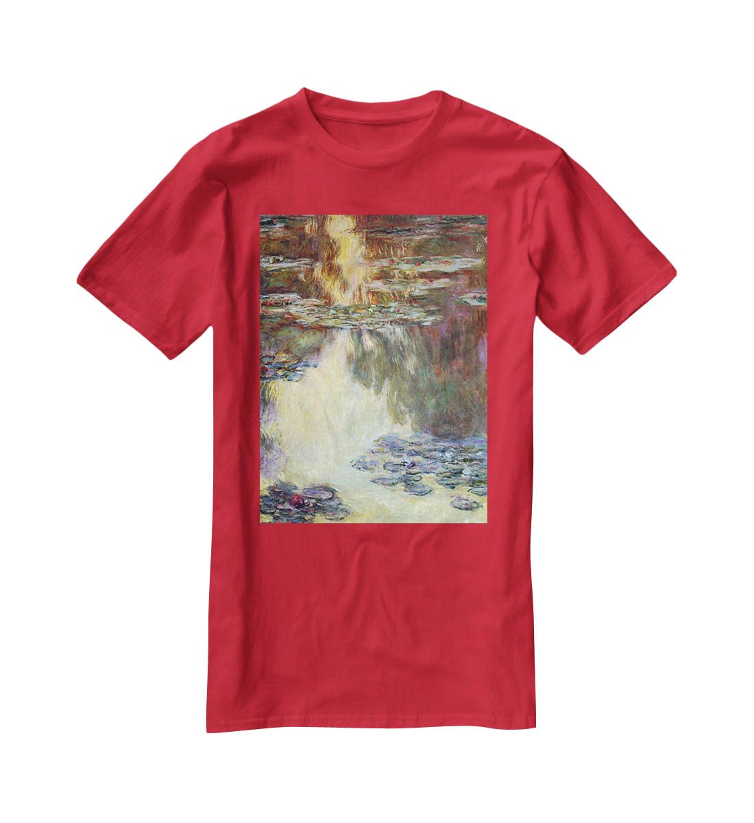 Water lilies water landscape 6 by Monet T-Shirt - Canvas Art Rocks - 4