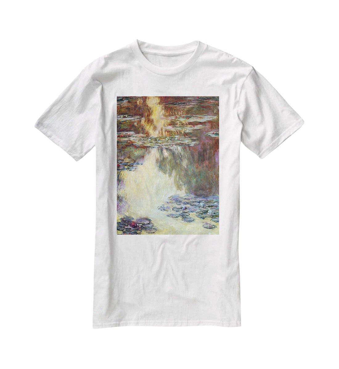 Water lilies water landscape 6 by Monet T-Shirt - Canvas Art Rocks - 5