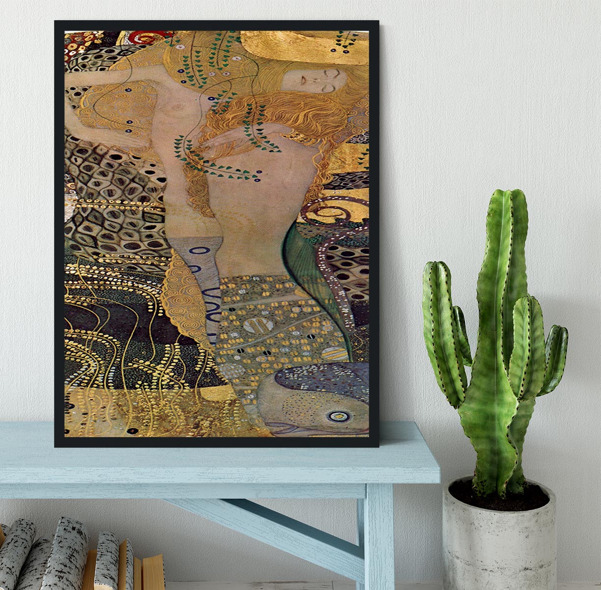 Water snakes friends I by Klimt Framed Print - Canvas Art Rocks - 2