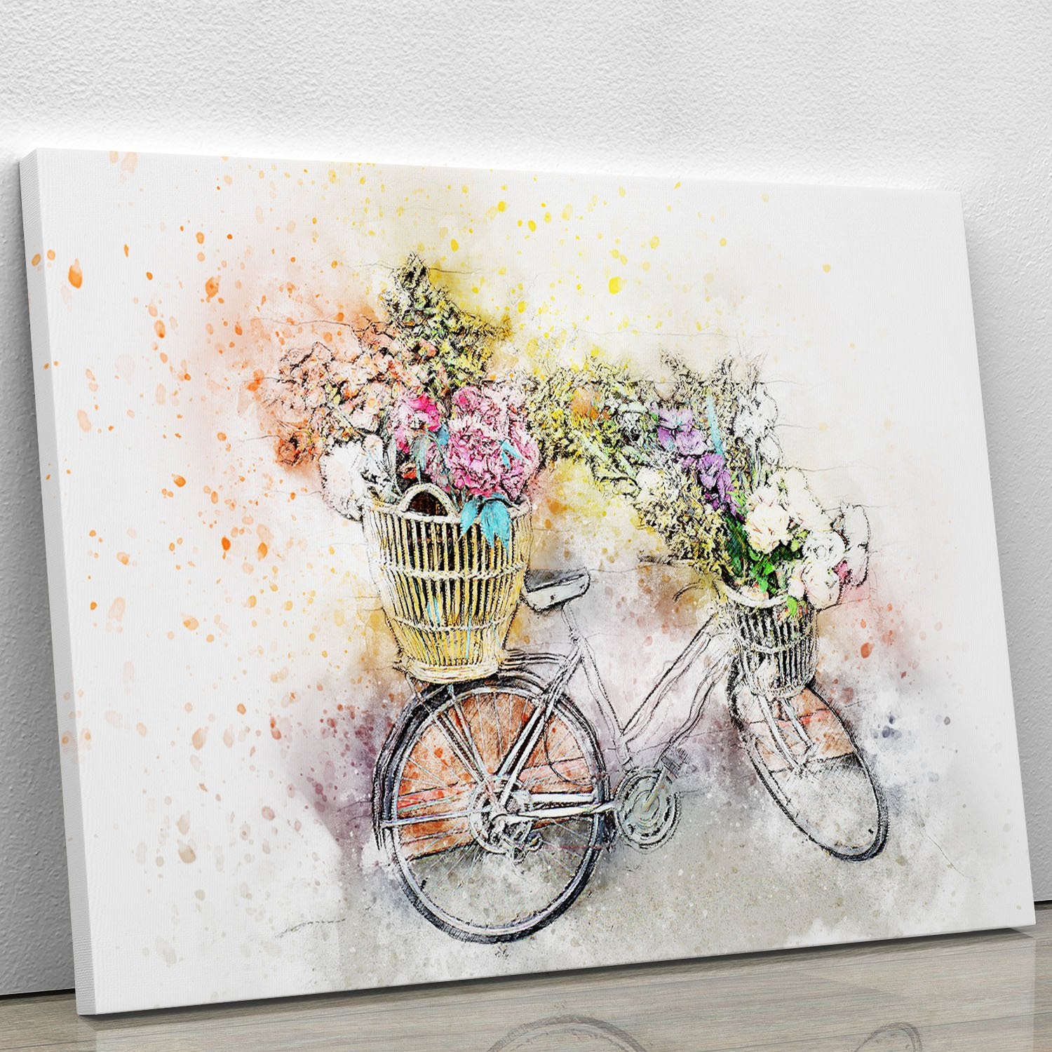 Watercolour Bike Canvas Print or Poster