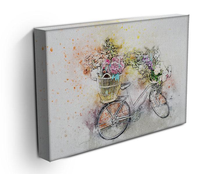 Watercolour Bike Canvas Print or Poster - Canvas Art Rocks - 3