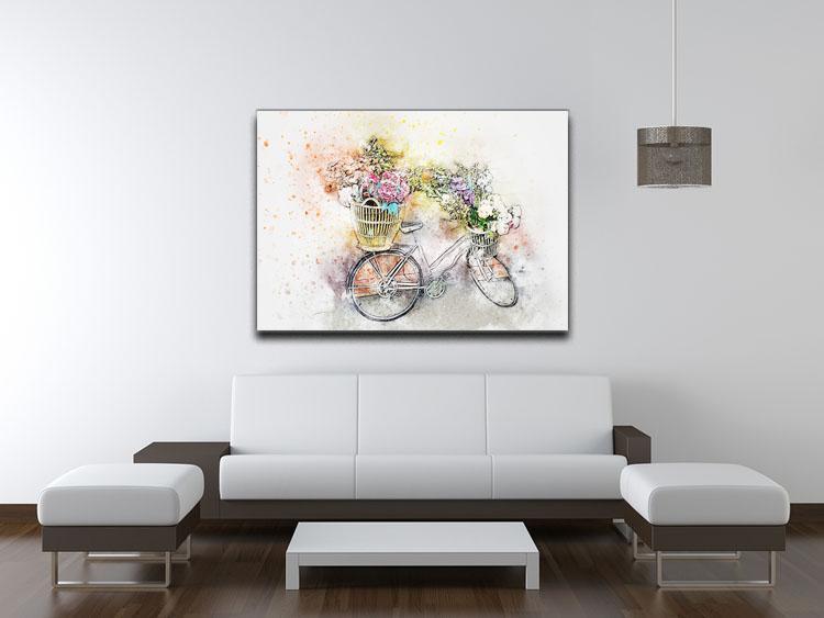 Watercolour Bike Canvas Print or Poster - Canvas Art Rocks - 4