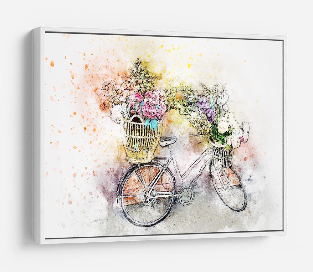 Watercolour Bike HD Metal Print