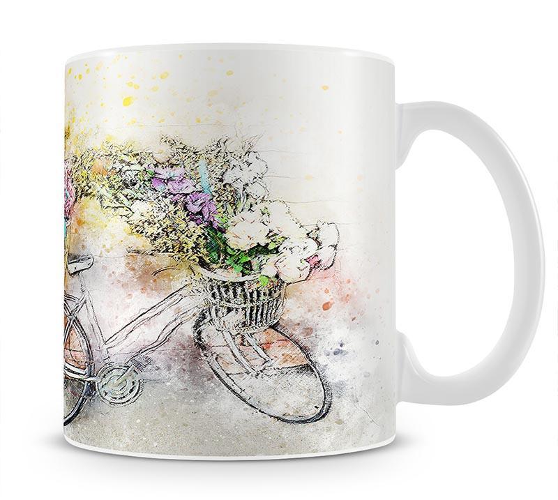 Watercolour Bike Mug - Canvas Art Rocks - 1