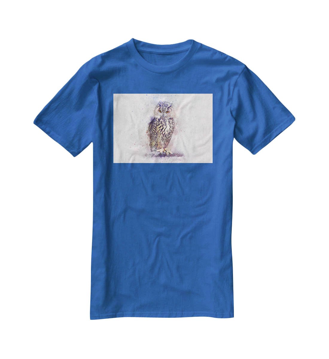 Watercolour Owl T-Shirt - Canvas Art Rocks - 2