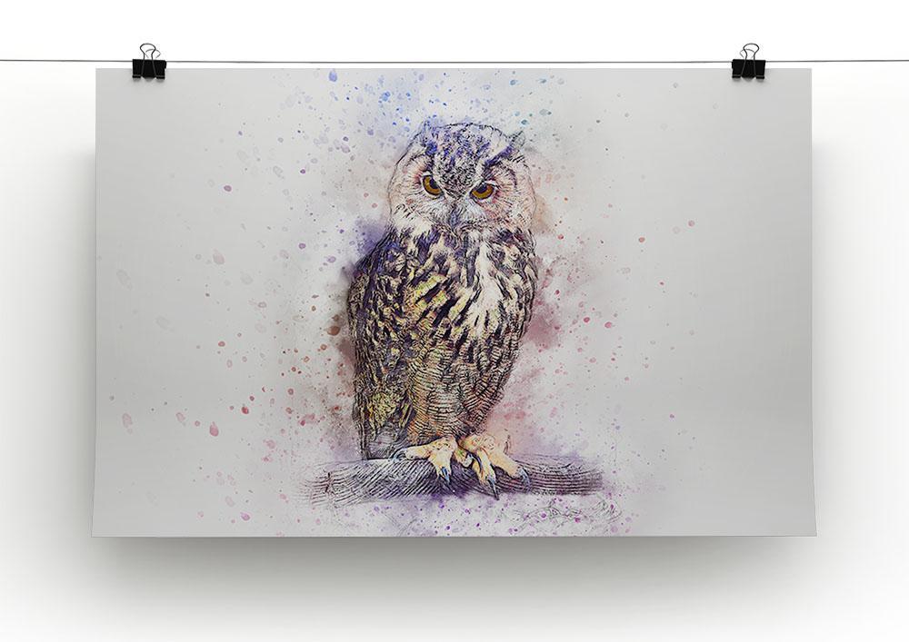 Watercolour Owl Canvas Print or Poster - Canvas Art Rocks - 2