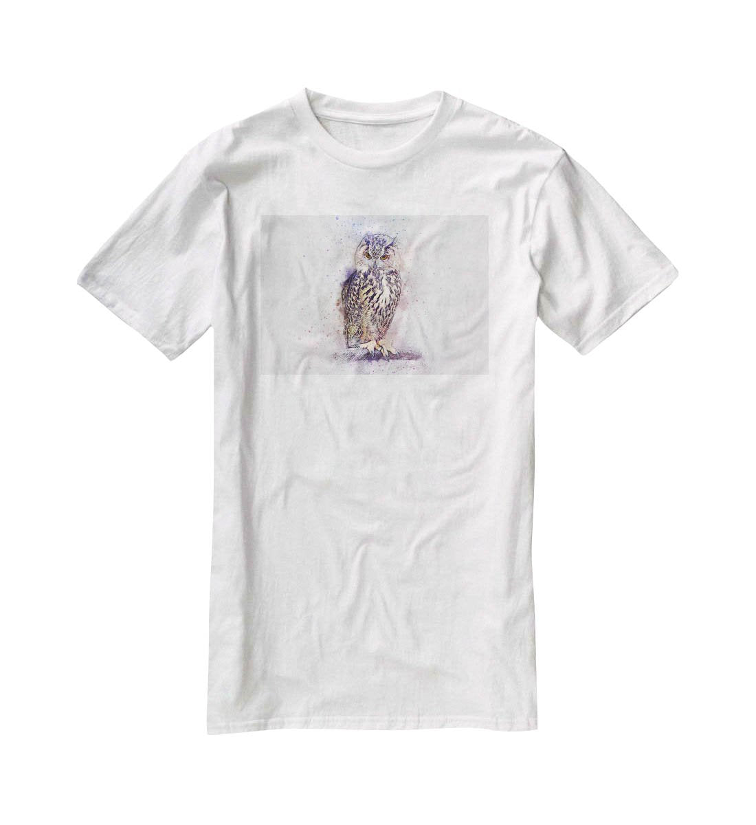 Watercolour Owl T-Shirt - Canvas Art Rocks - 5
