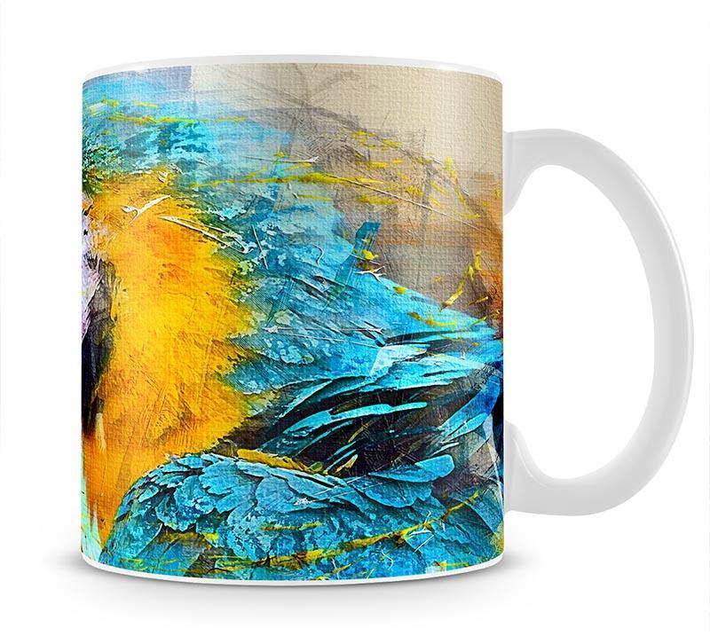 Watercolour Parrot Close Up Mug - Canvas Art Rocks - 1