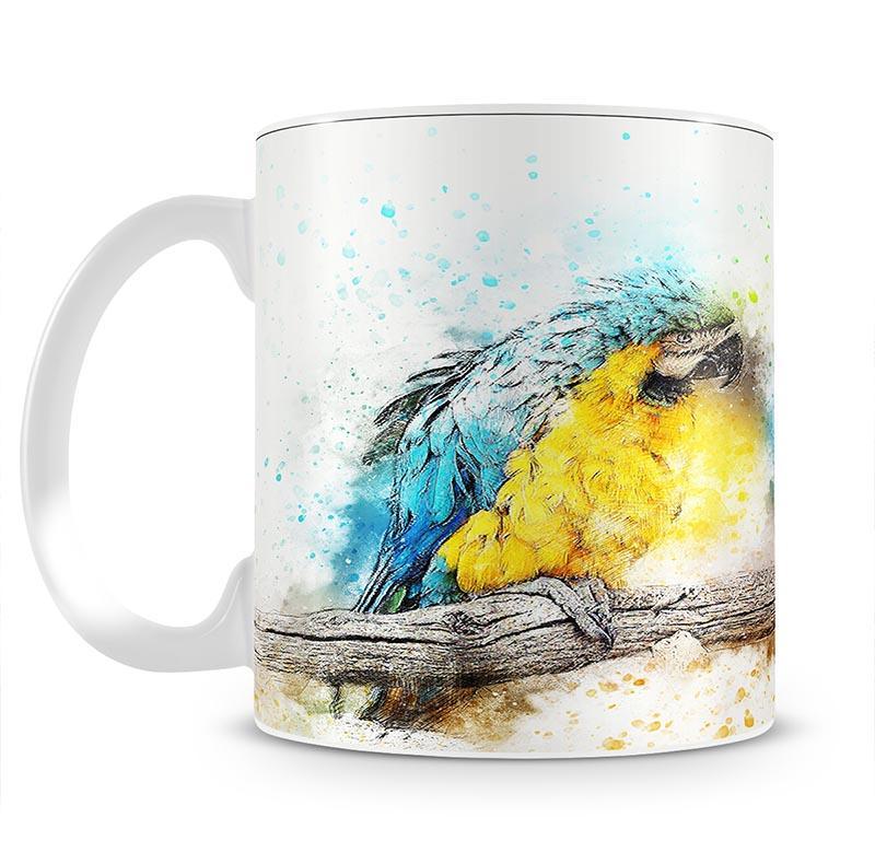 Watercolour Parrots Mug - Canvas Art Rocks - 2