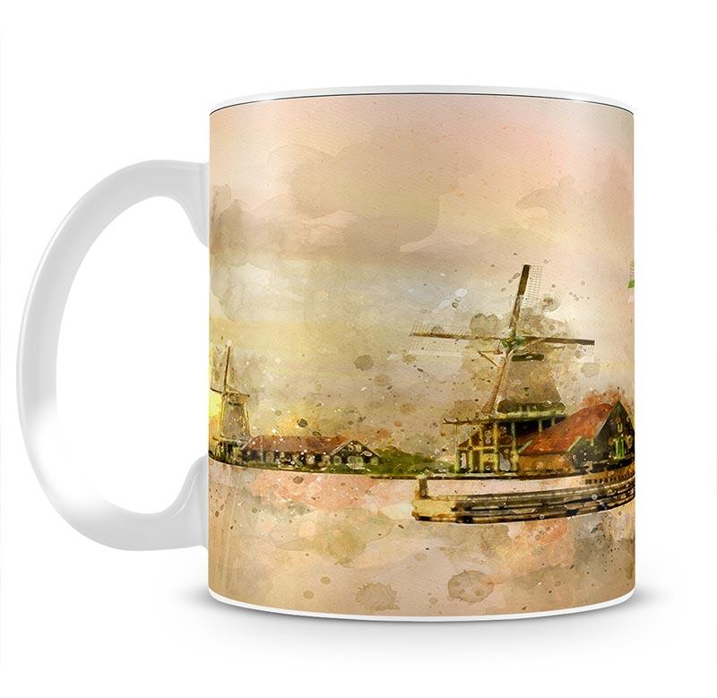 Watercolour Wind Mills Mug - Canvas Art Rocks - 2