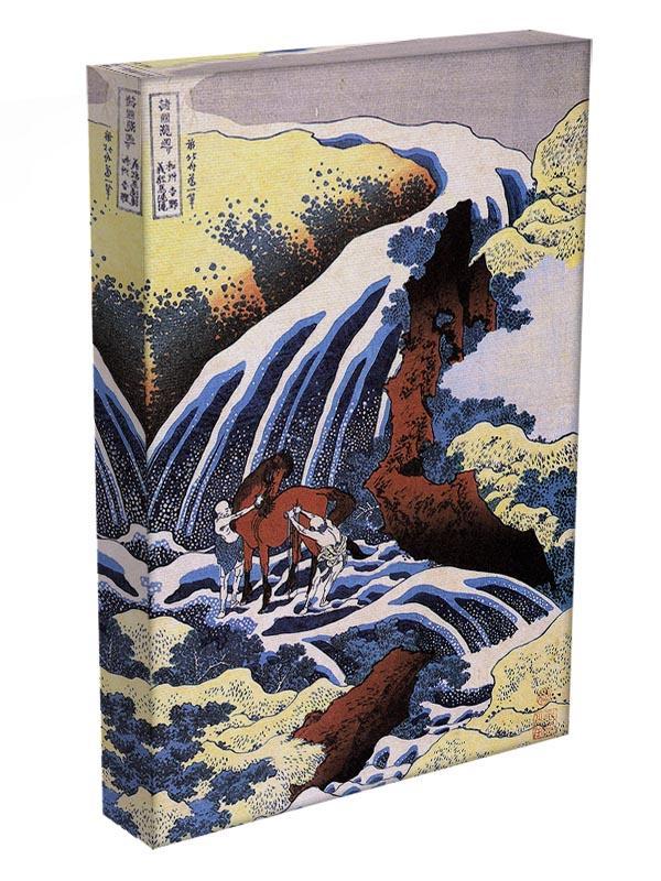 Waterfall and horse washing by Hokusai Canvas Print or Poster - Canvas Art Rocks - 3
