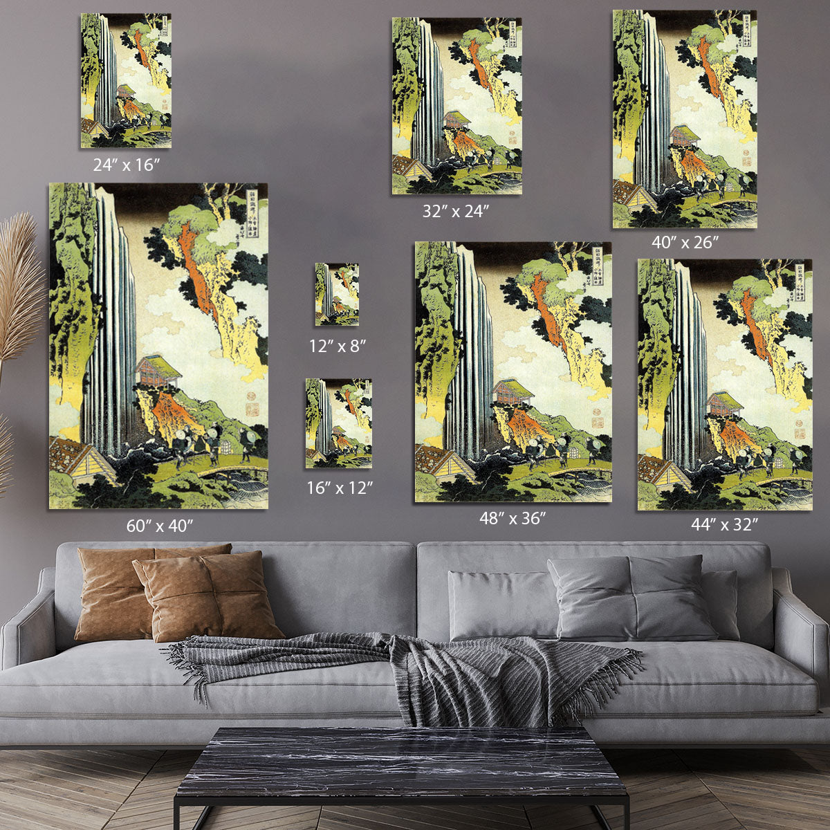 Waterfall by Hokusai Canvas Print or Poster - Canvas Art Rocks - 7