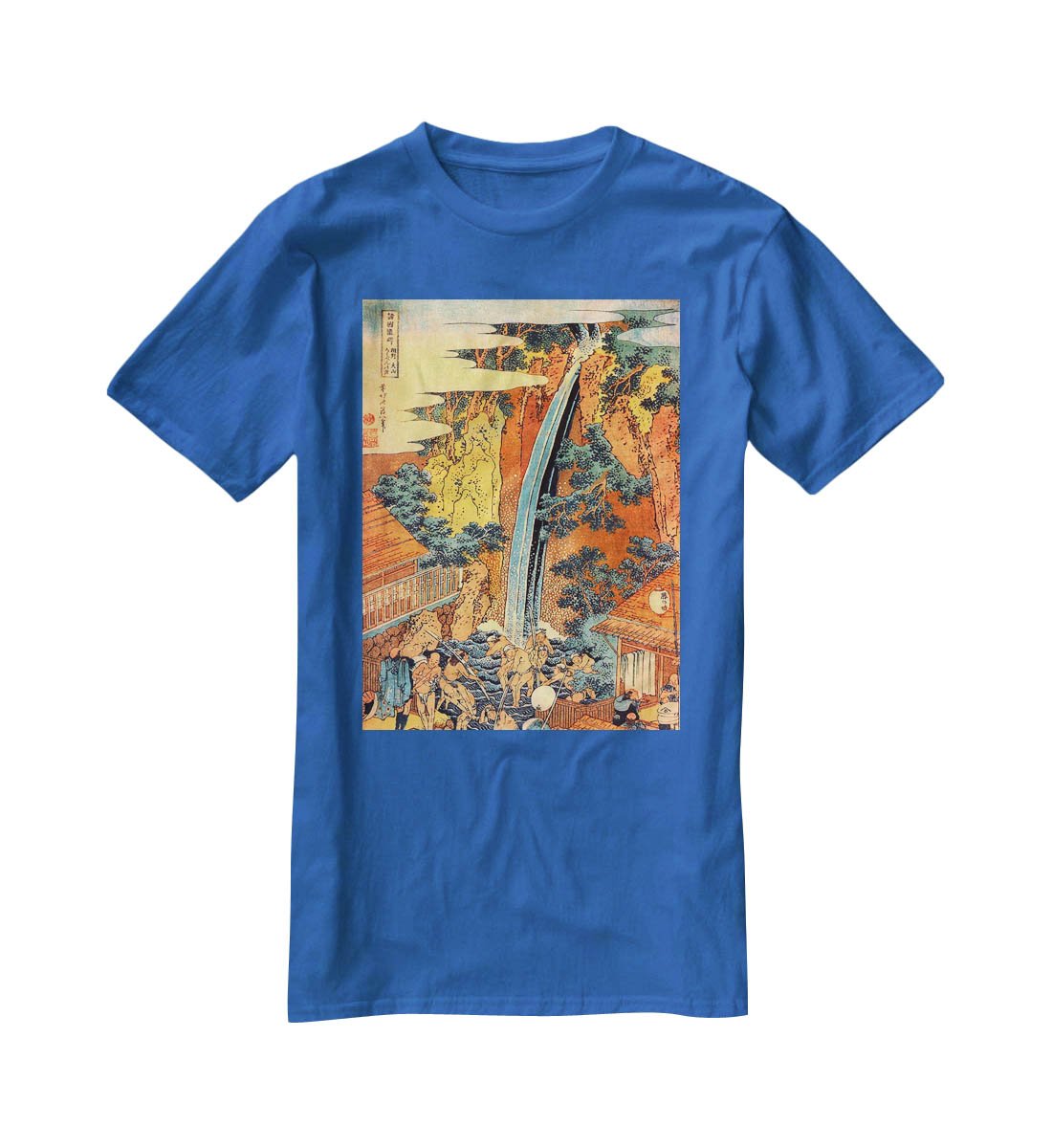 Waterfalls in all provinces 2 by Hokusai T-Shirt - Canvas Art Rocks - 2
