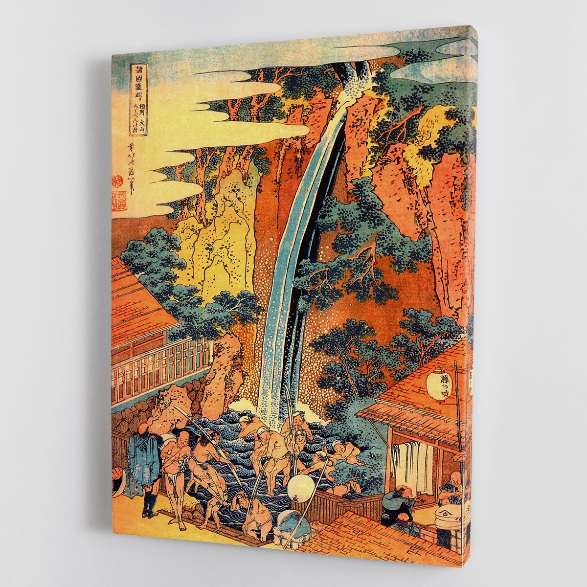 Waterfalls in all provinces 2 by Hokusai Canvas Print or Poster