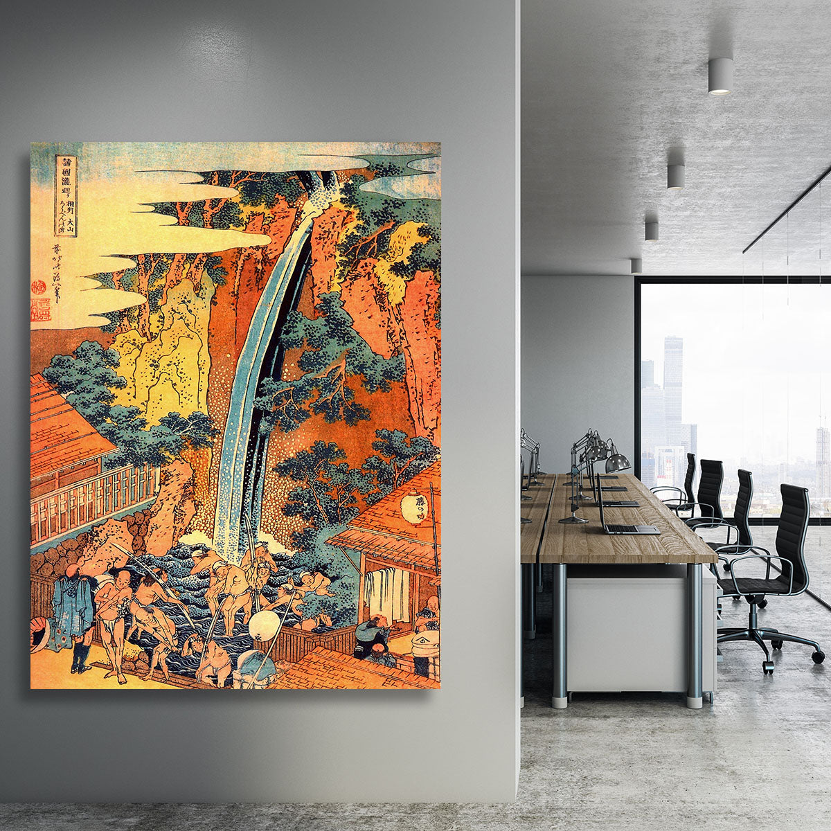 Waterfalls in all provinces 2 by Hokusai Canvas Print or Poster - Canvas Art Rocks - 3