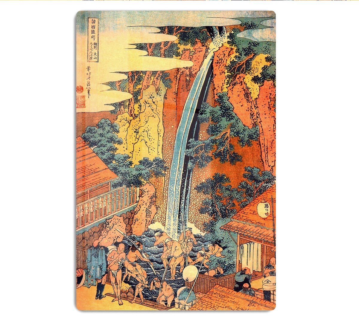 Waterfalls in all provinces 2 by Hokusai HD Metal Print