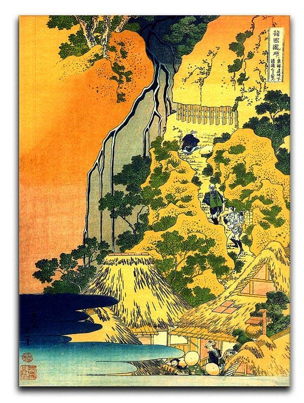 Waterfalls in all provinces by Hokusai Canvas Print or Poster  - Canvas Art Rocks - 1