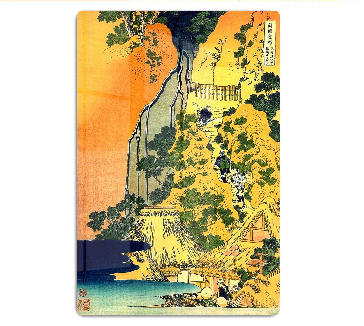 Waterfalls in all provinces by Hokusai HD Metal Print
