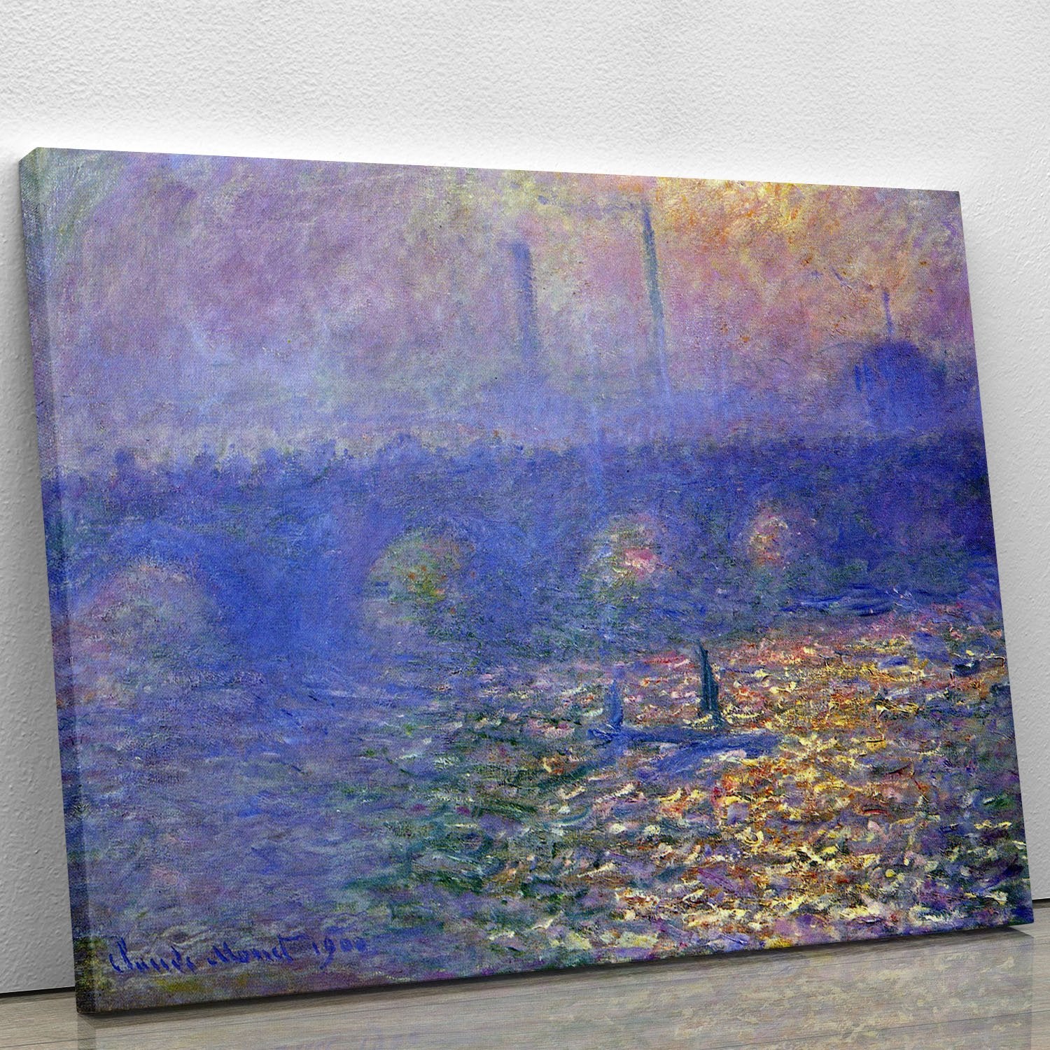 Waterloo Bridge by Monet Canvas Print or Poster
