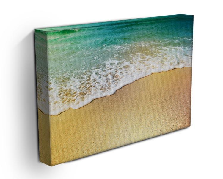 Wave of sea water and sand Canvas Print or Poster - Canvas Art Rocks - 3
