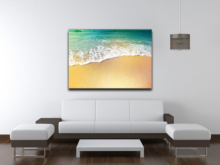 Wave of sea water and sand Canvas Print or Poster - Canvas Art Rocks - 4