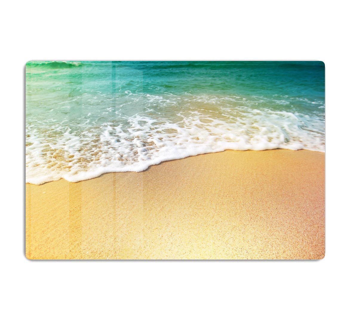Wave of sea water and sand HD Metal Print - Canvas Art Rocks - 1