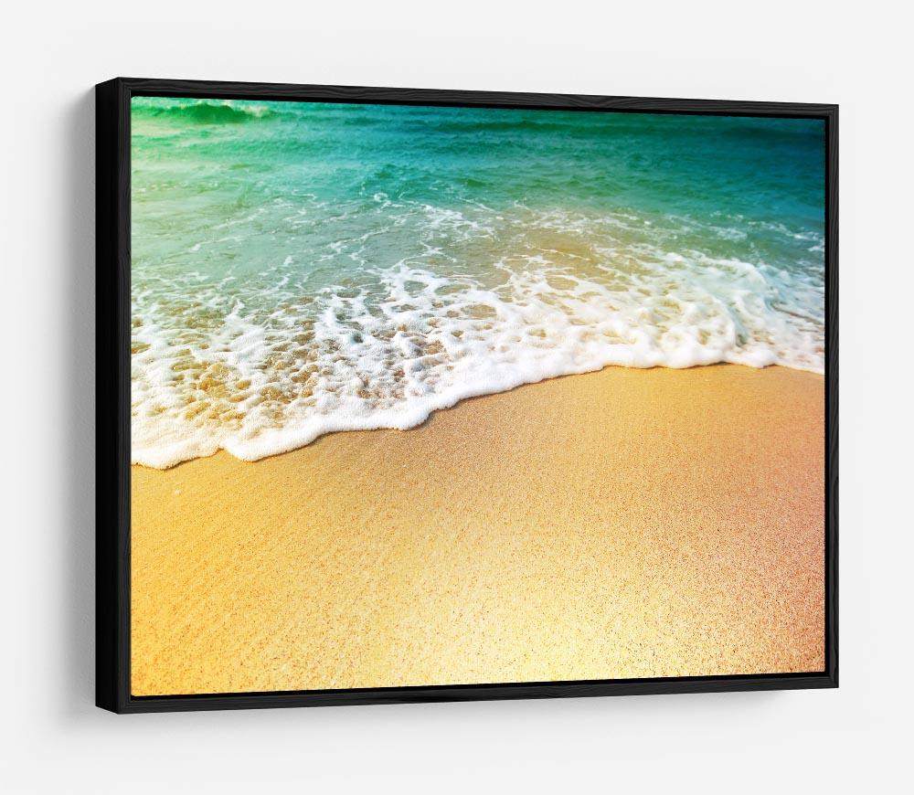 Wave of sea water and sand HD Metal Print - Canvas Art Rocks - 6