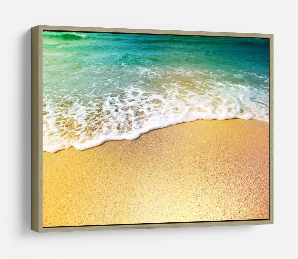 Wave of sea water and sand HD Metal Print - Canvas Art Rocks - 8