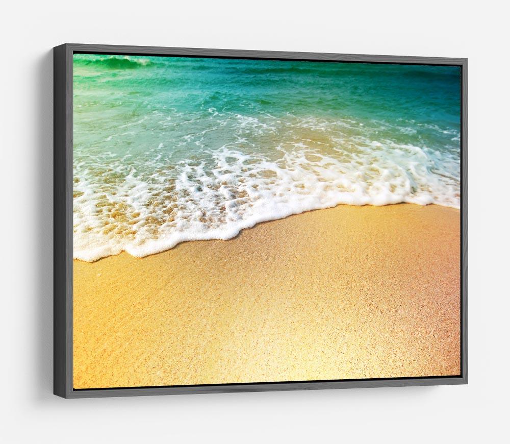 Wave of sea water and sand HD Metal Print - Canvas Art Rocks - 9