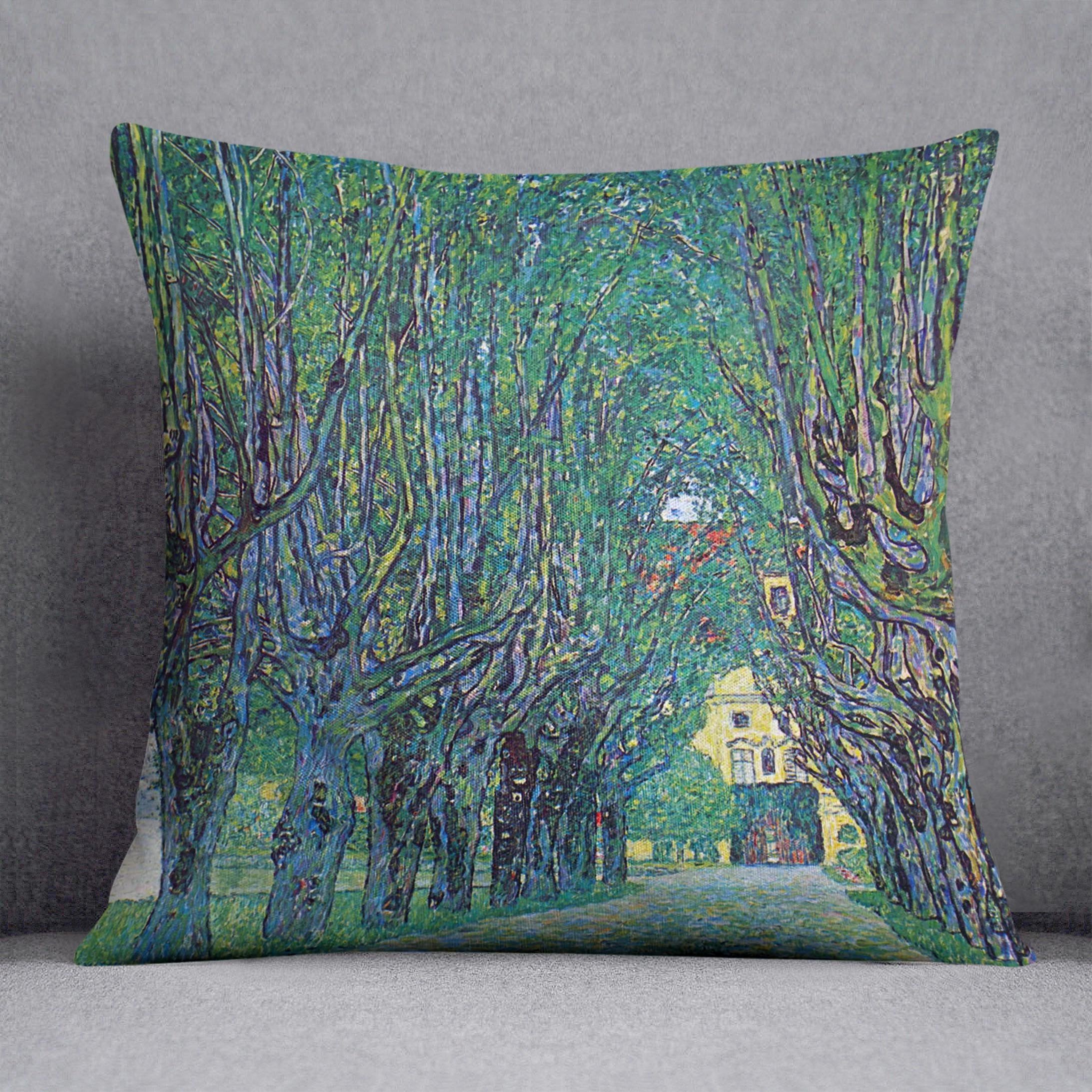 Way to the Park by Klimt Throw Pillow