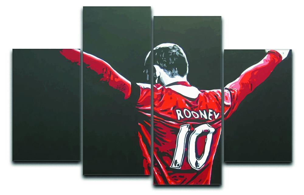 Wayne Rooney 4 Split Panel Canvas  - Canvas Art Rocks - 1