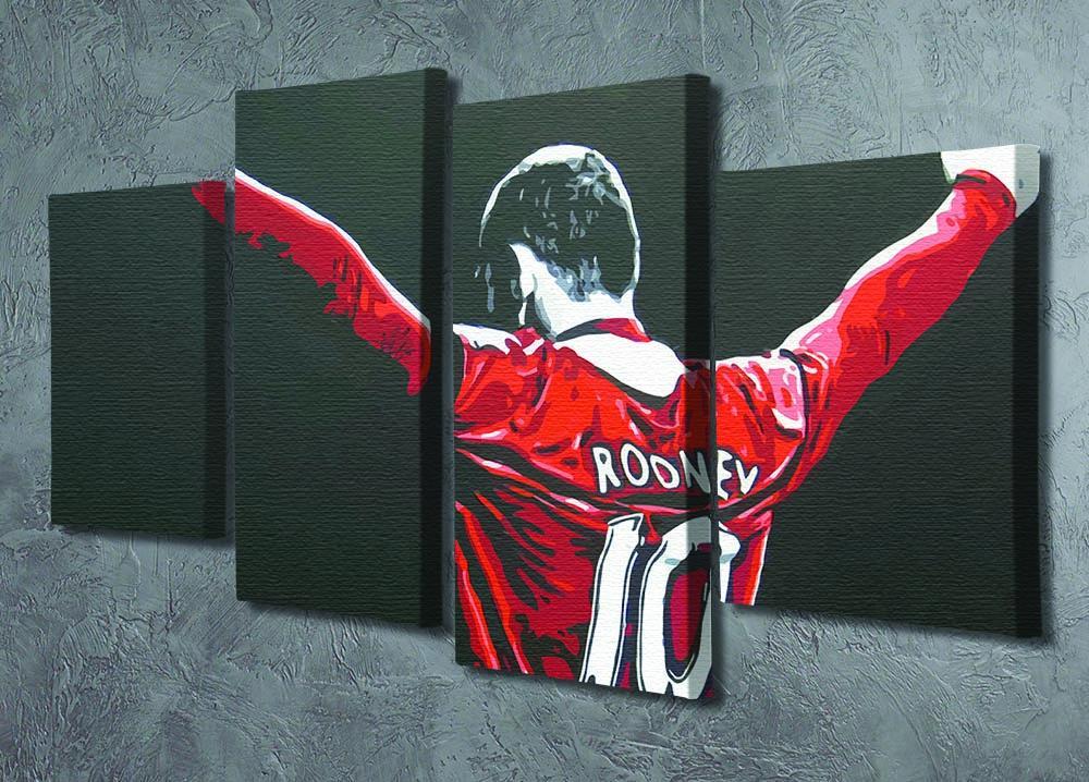 Wayne Rooney 4 Split Panel Canvas - Canvas Art Rocks - 2