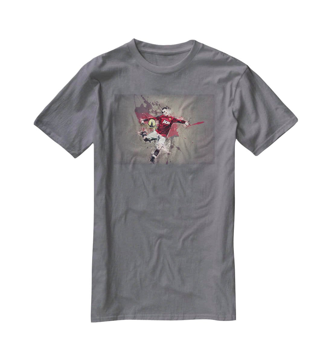 Wayne Rooney Paint Splatter T-Shirt - Canvas Art Rocks - 3