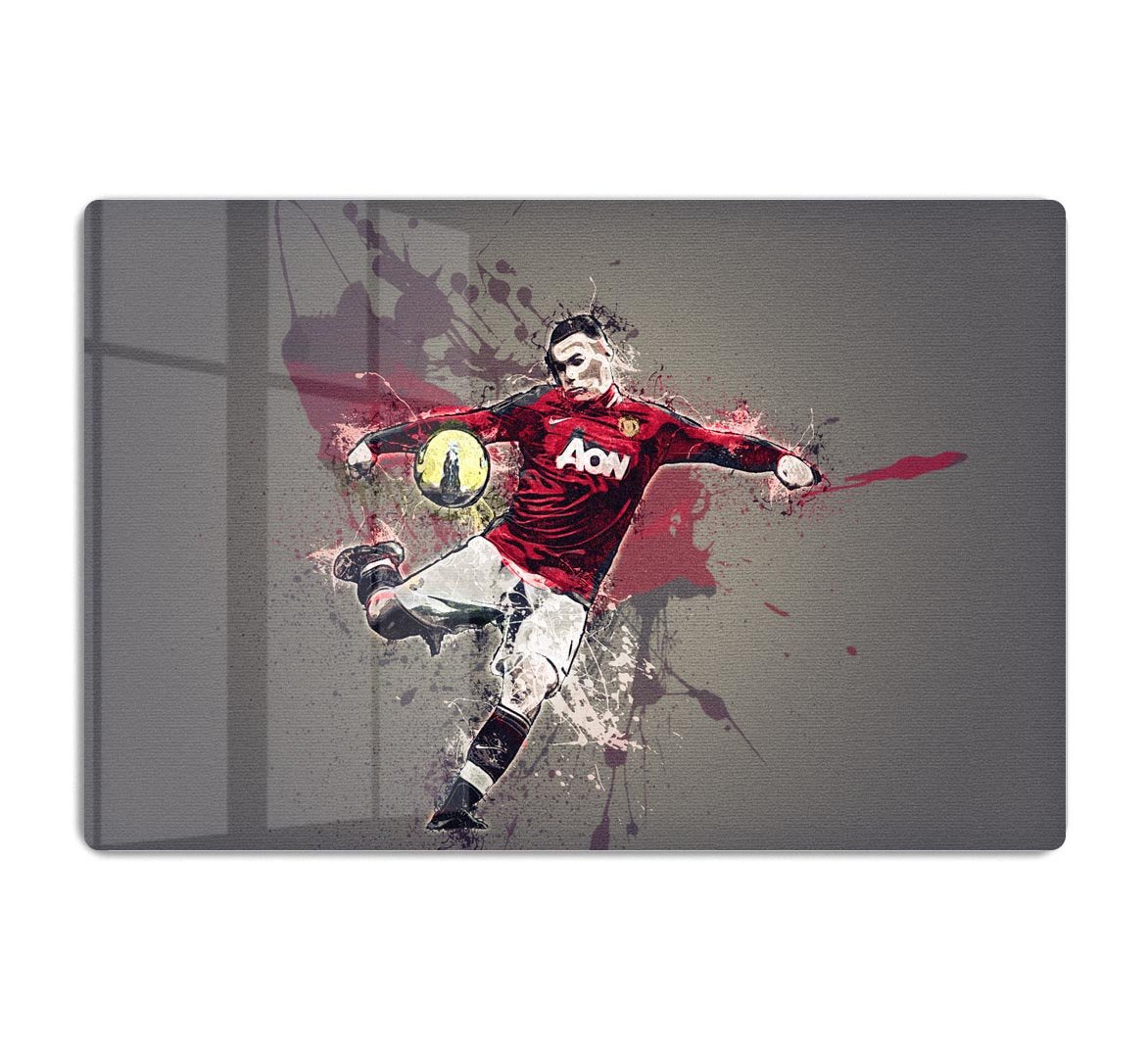 Wayne Rooney Paint Splatter HD Metal Print