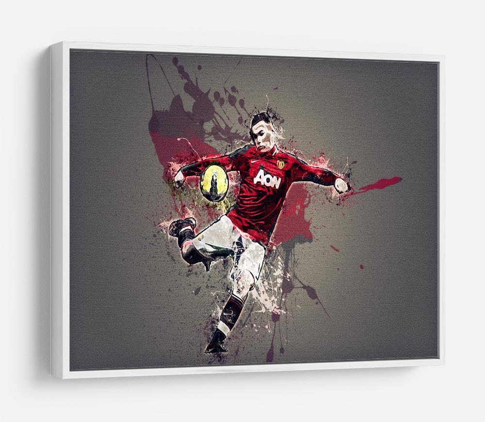 Wayne Rooney Paint Splatter HD Metal Print