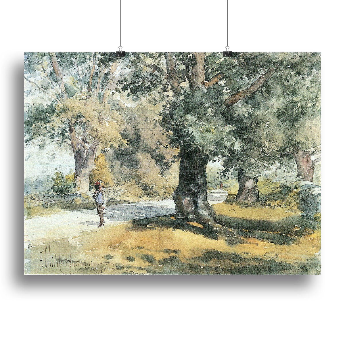Wayside Inn Mass by Hassam Canvas Print or Poster