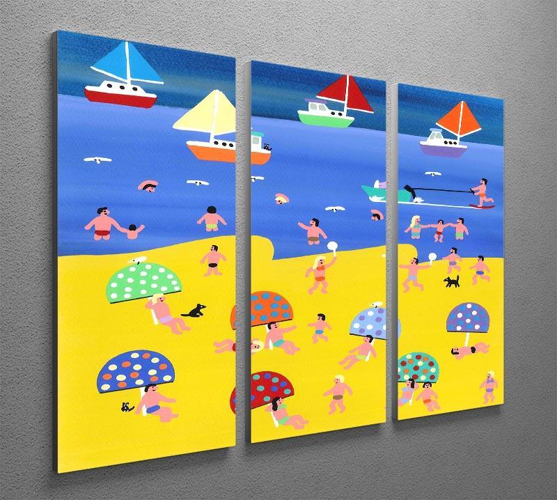 We are on holiday by Gordon Barker 3 Split Panel Canvas Print - Canvas Art Rocks - 2
