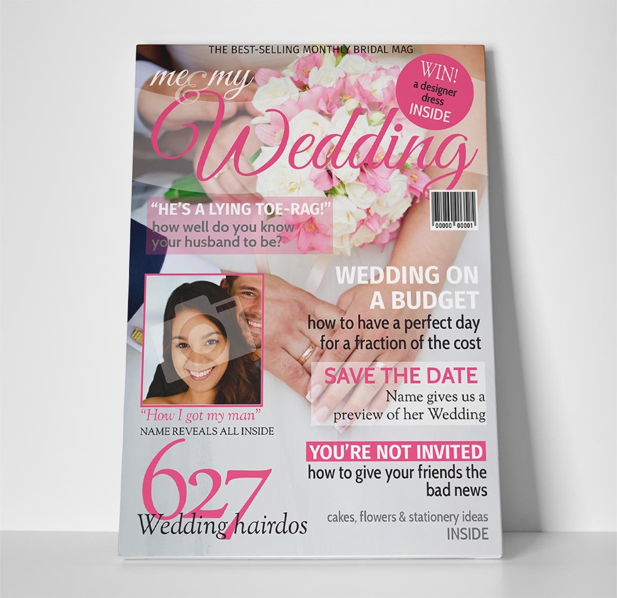 Wedding Magazine Cover Spoof Canvas Print