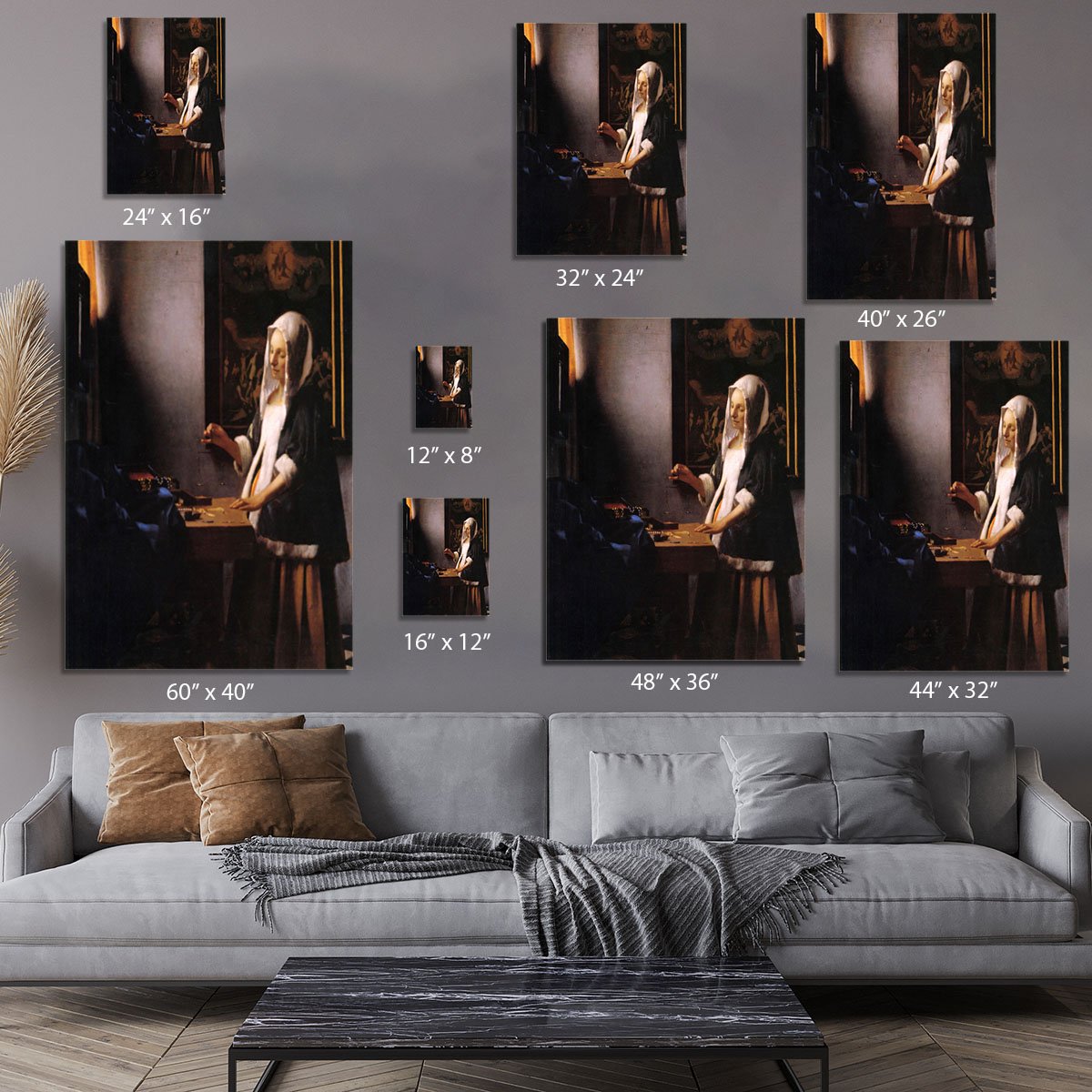 Weights by Vermeer Canvas Print or Poster