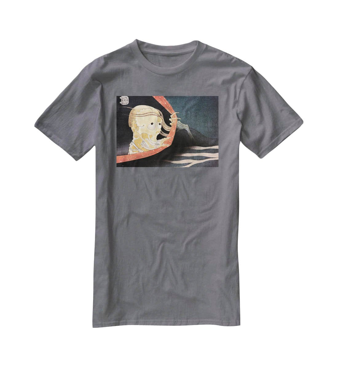 Weird Skeleton by Hokusai T-Shirt - Canvas Art Rocks - 3