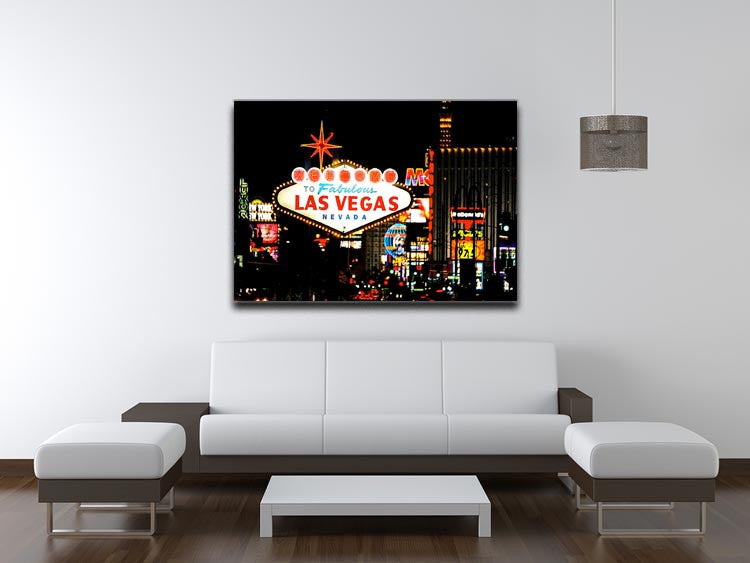 Welcome To Las Vegas At Night Print - Canvas Art Rocks - 4