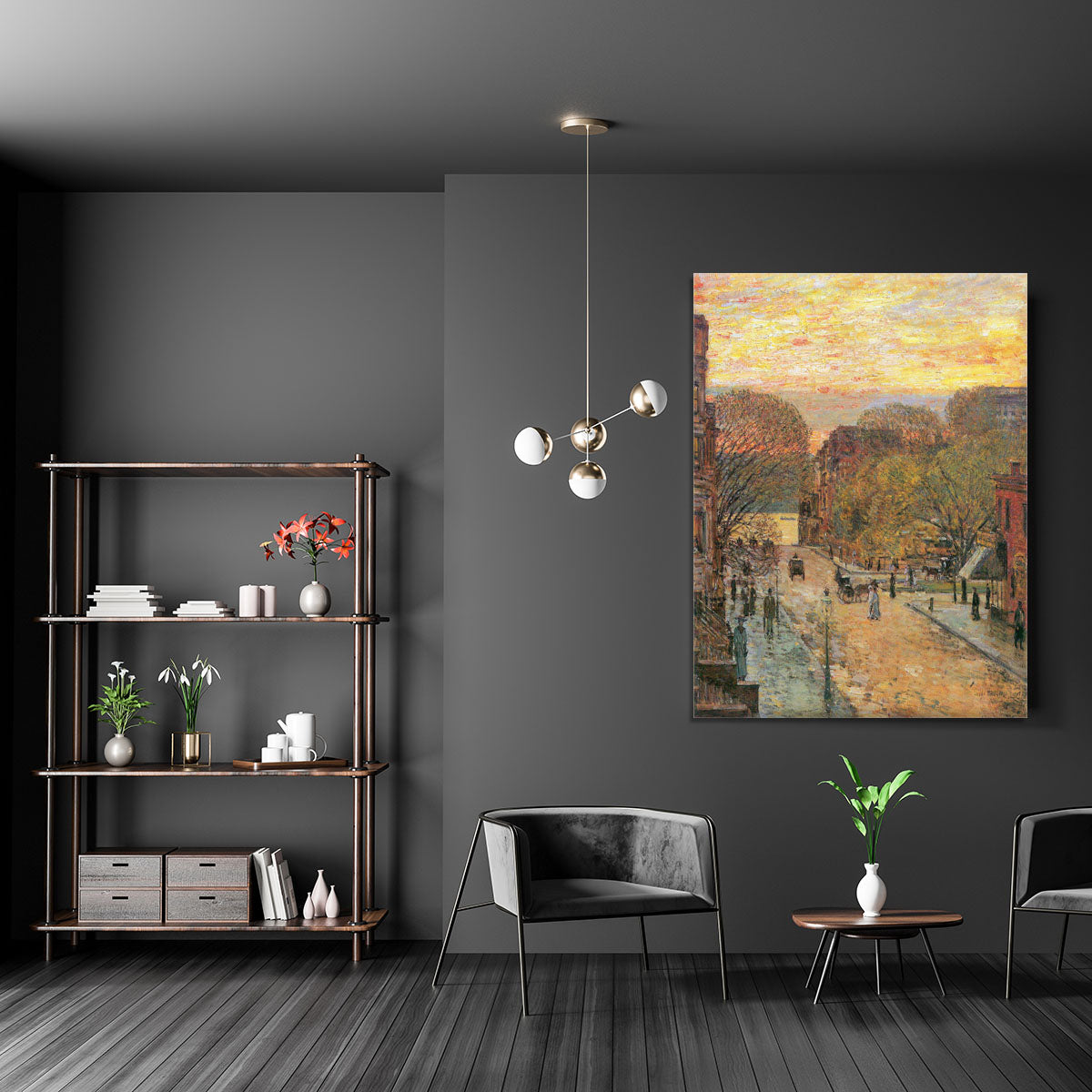 West 78th Street in Spring by Hassam Canvas Print or Poster - Canvas Art Rocks - 5