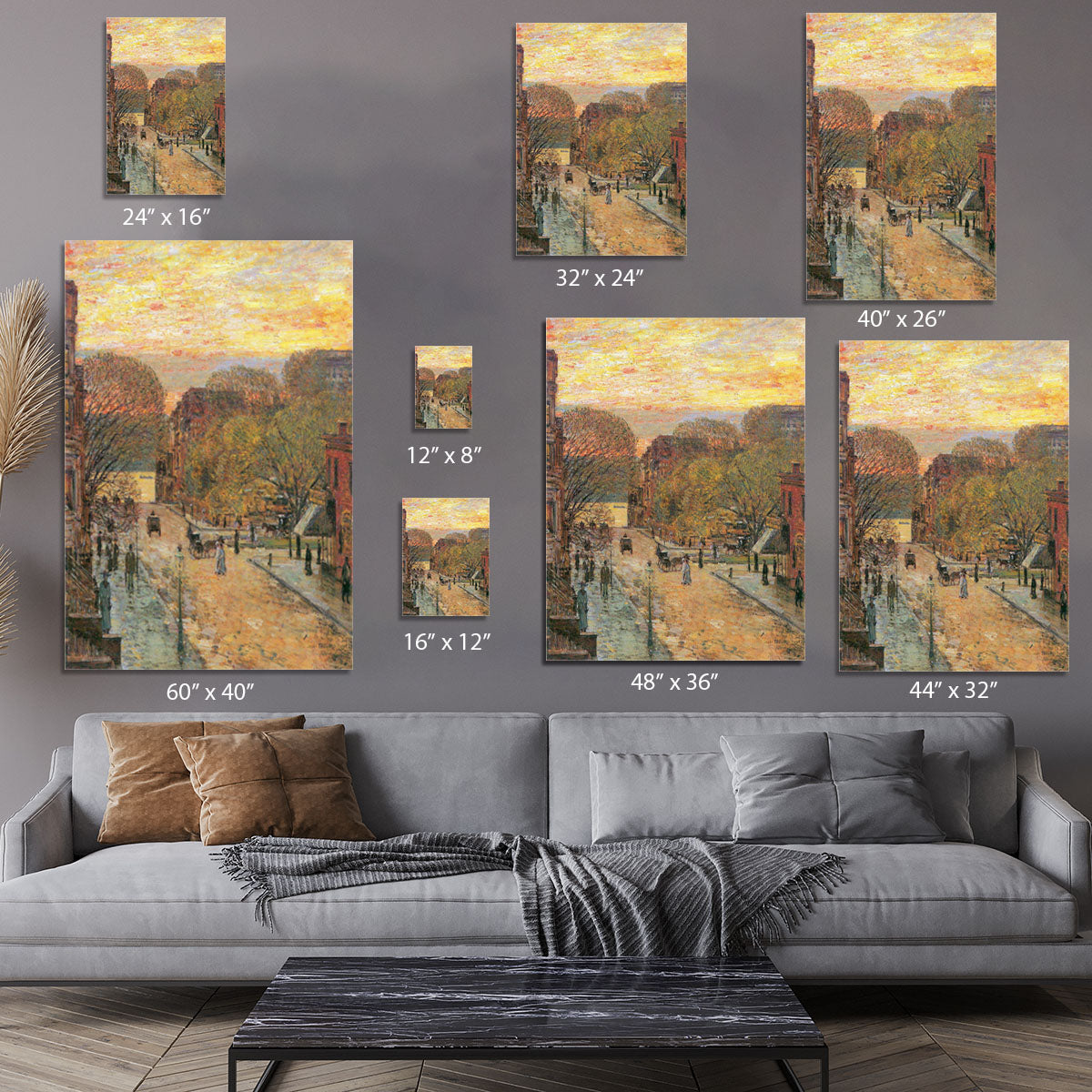 West 78th Street in Spring by Hassam Canvas Print or Poster - Canvas Art Rocks - 7