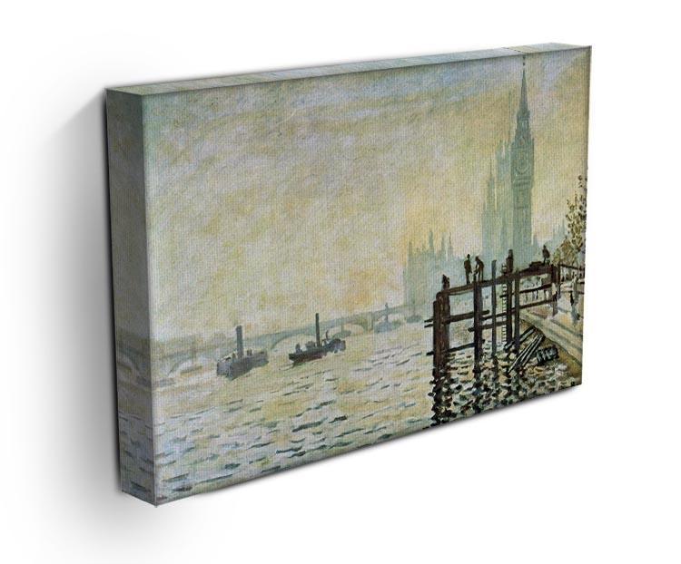 Westminster Bridge in London by Monet Canvas Print & Poster - Canvas Art Rocks - 3