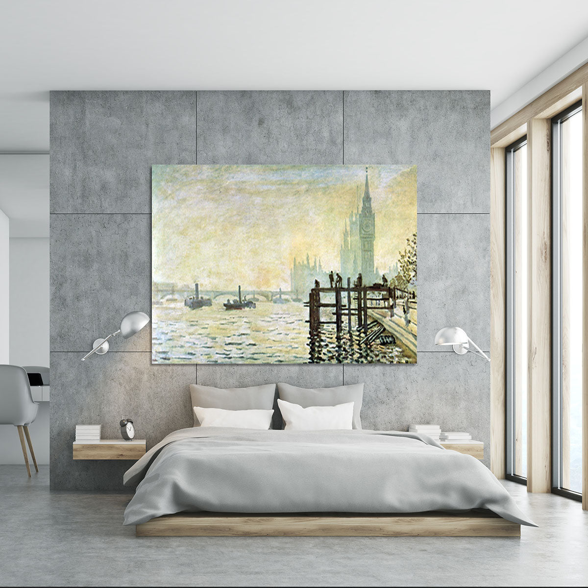 Westminster Bridge in London by Monet Canvas Print or Poster - Canvas Art Rocks - 5