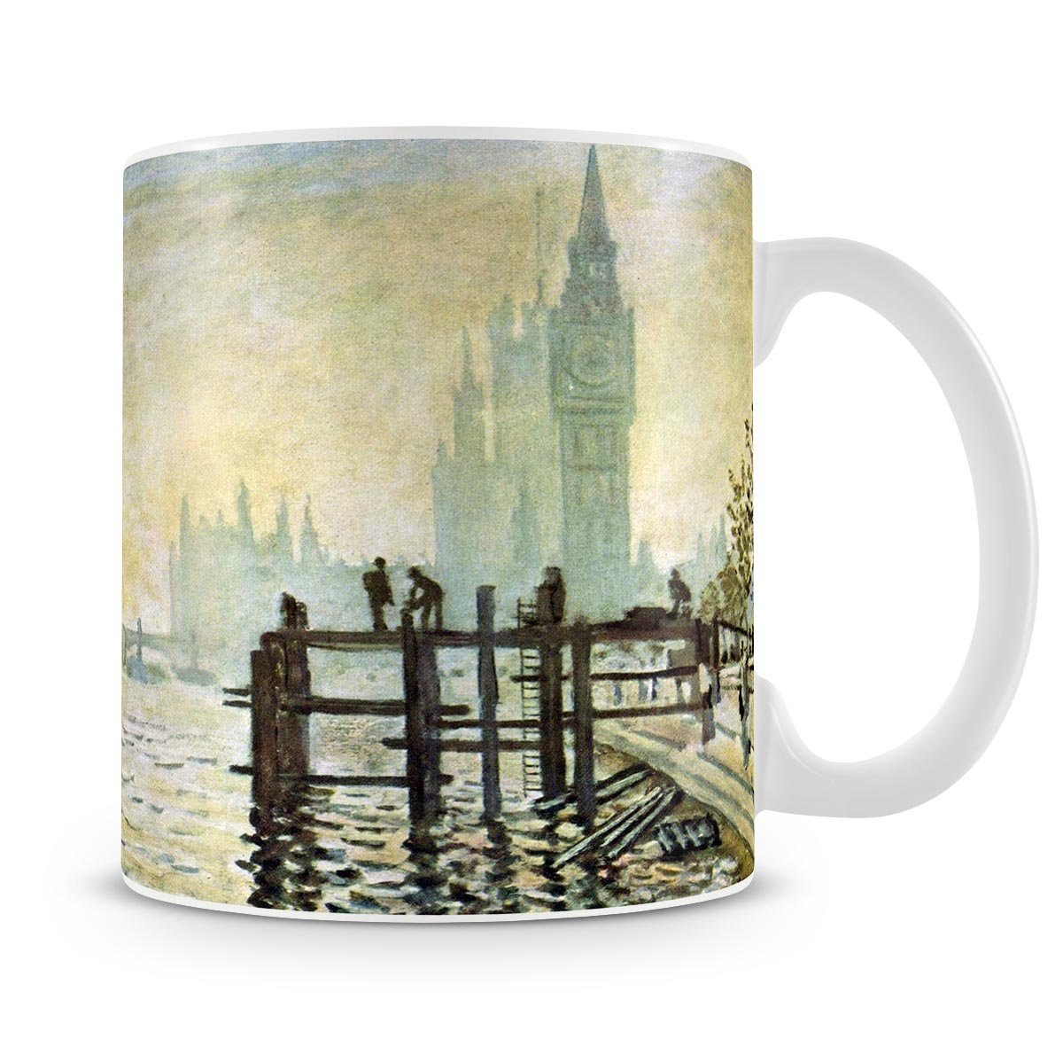 Westminster Bridge in London by Monet Mug - Canvas Art Rocks - 4