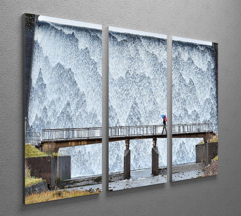 Wet Sleddale 3 Split Panel Canvas Print - Canvas Art Rocks - 2