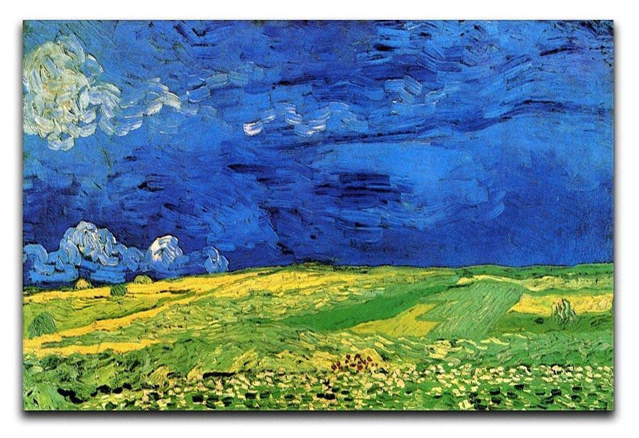 Wheat Field Under Clouded Sky by Van Gogh Canvas Print & Poster  - Canvas Art Rocks - 1