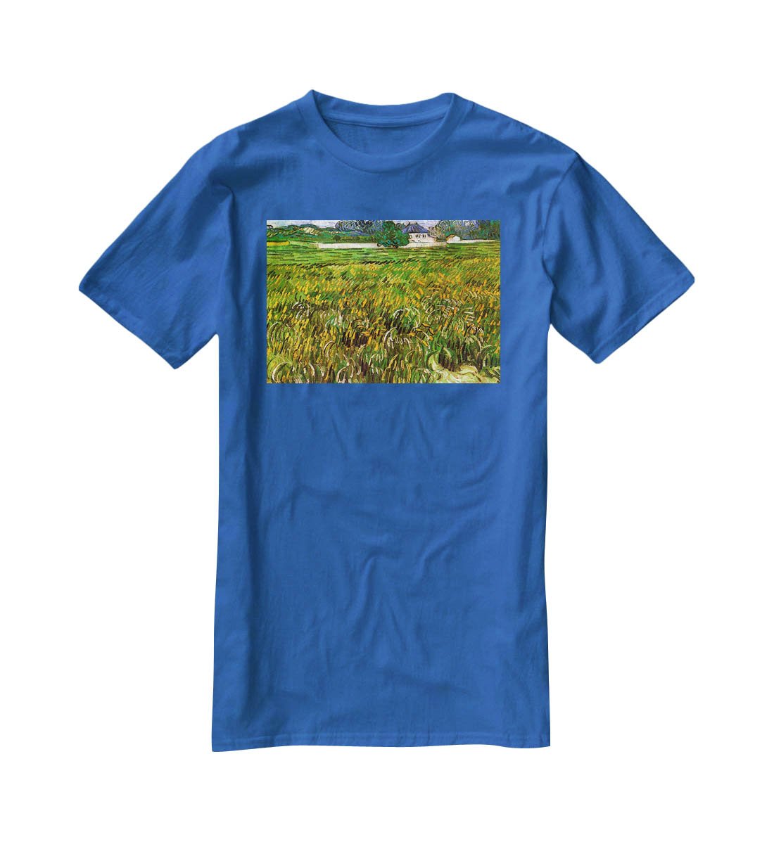 Wheat Field at Auvers with White House by Van Gogh T-Shirt - Canvas Art Rocks - 2
